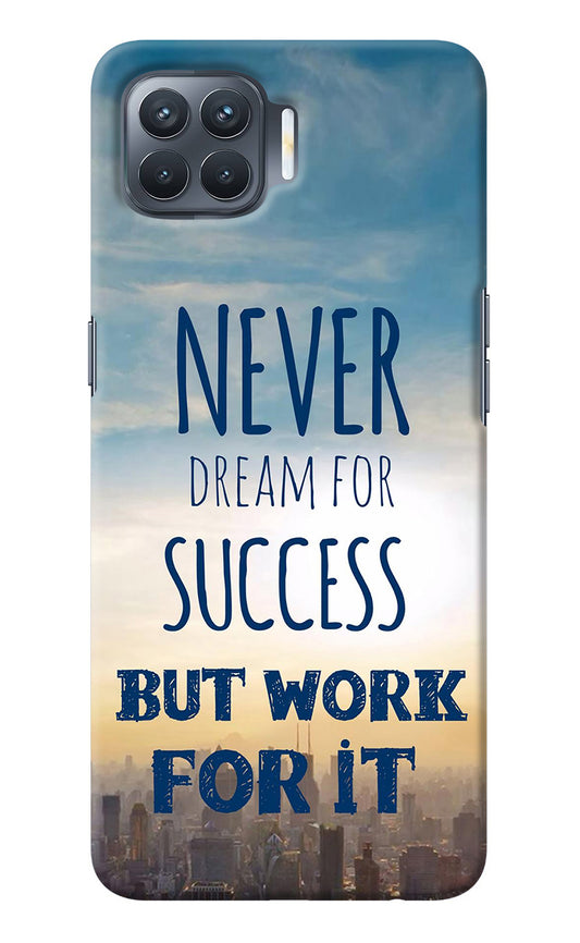 Never Dream For Success But Work For It Oppo F17 Pro Back Cover
