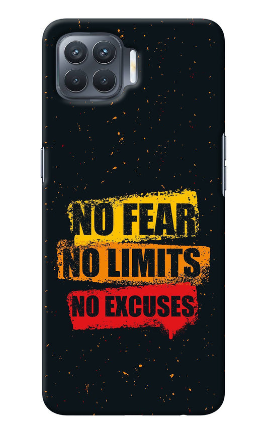 No Fear No Limits No Excuse Oppo F17 Pro Back Cover