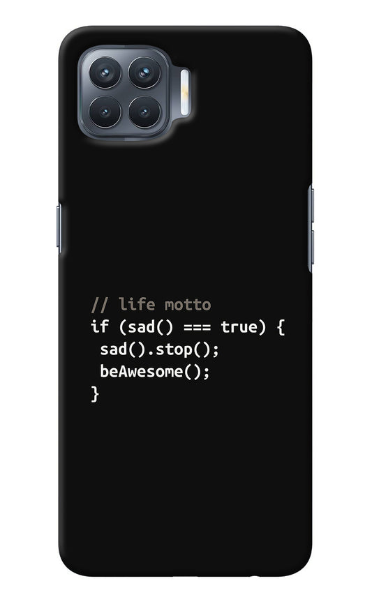 Life Motto Code Oppo F17 Pro Back Cover