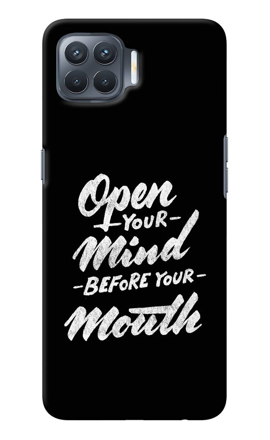 Open Your Mind Before Your Mouth Oppo F17 Pro Back Cover