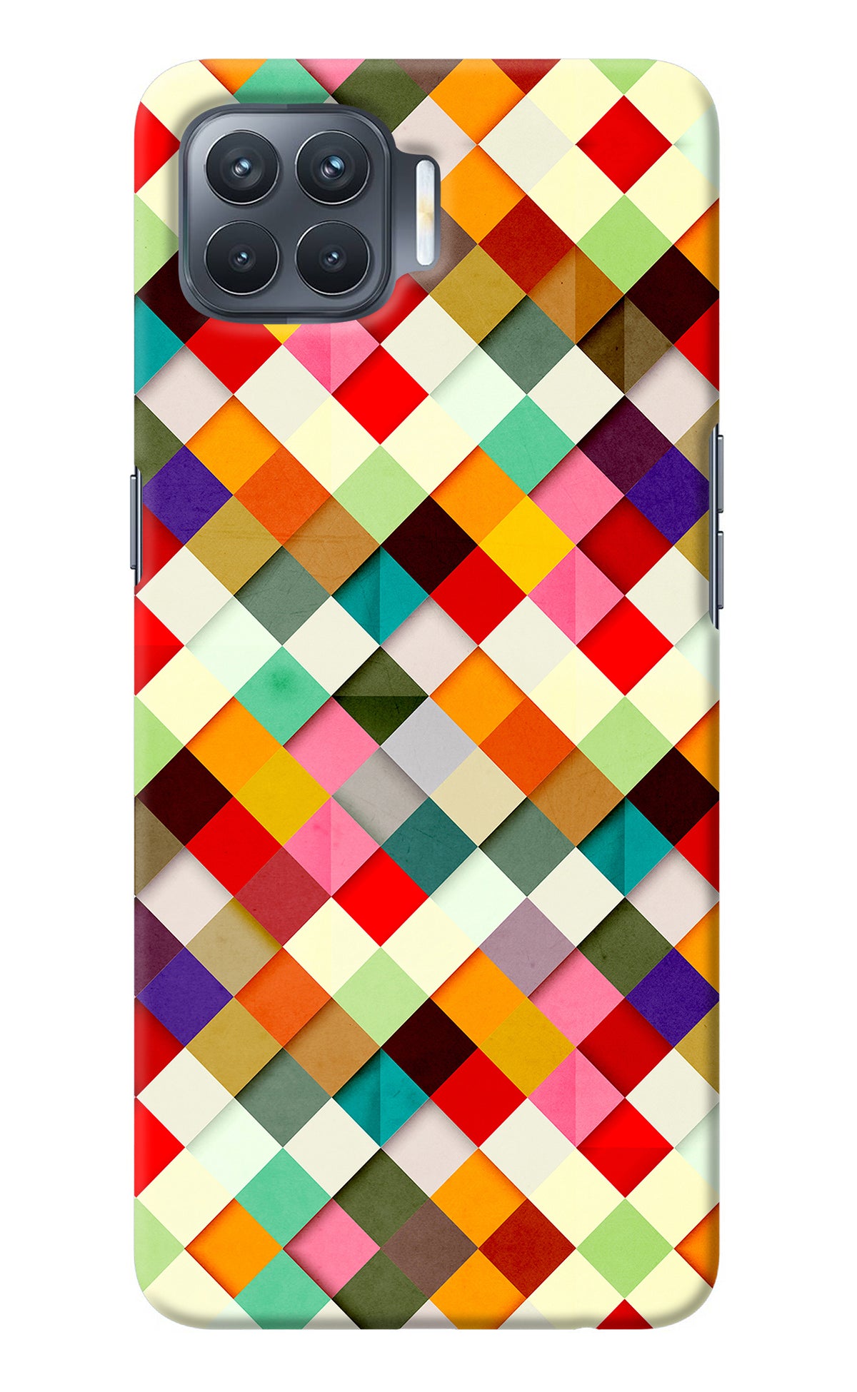 Geometric Abstract Colorful Oppo F17 Pro Back Cover