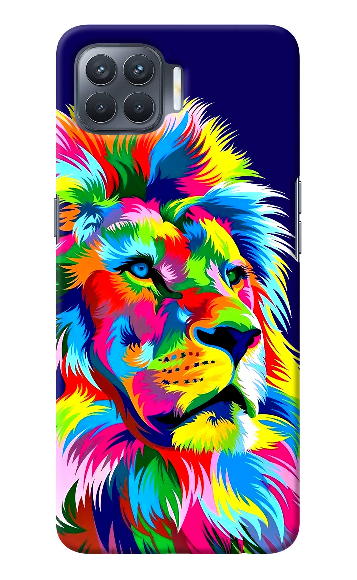 Vector Art Lion Oppo F17 Pro Back Cover