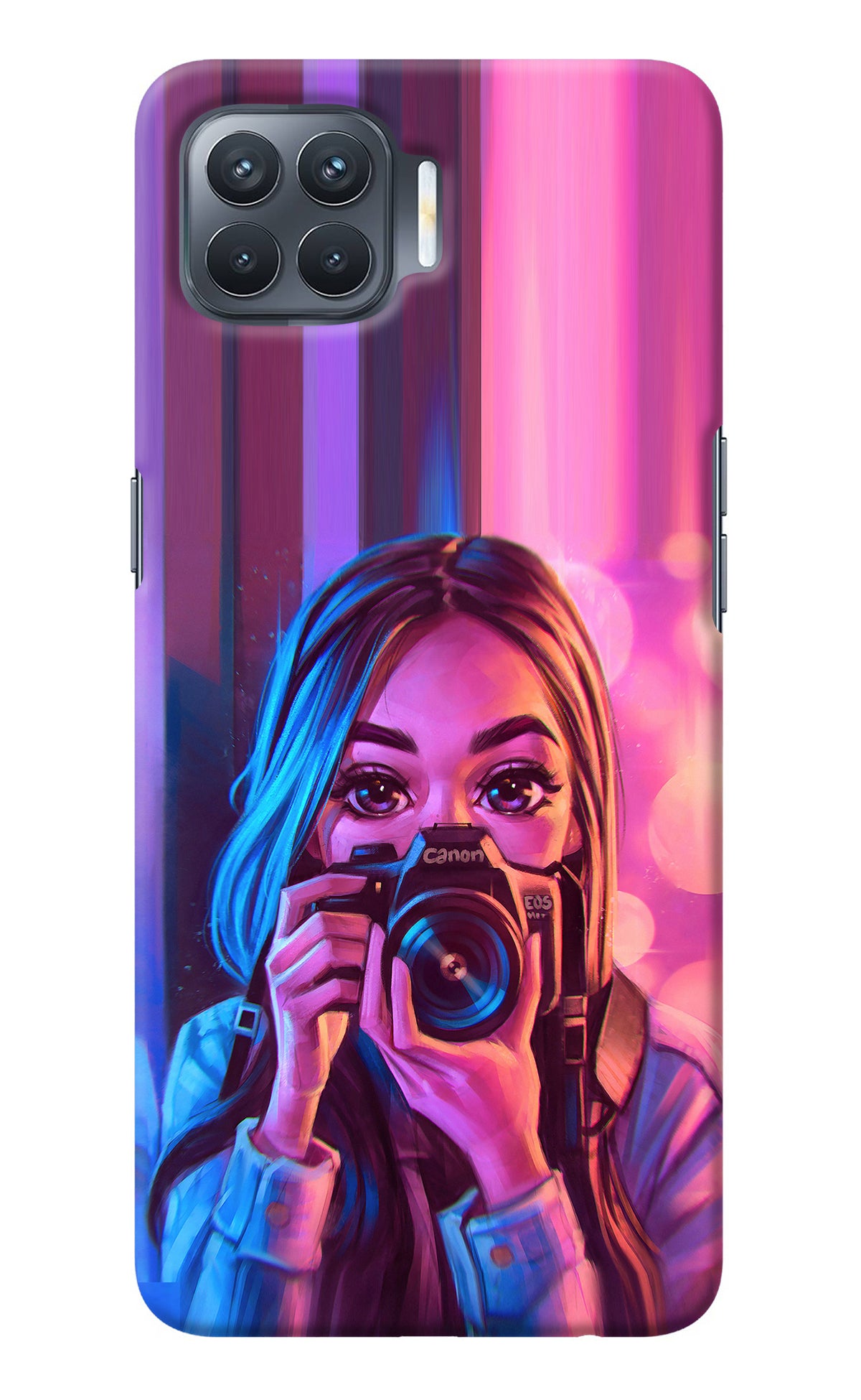 Girl Photographer Oppo F17 Pro Back Cover