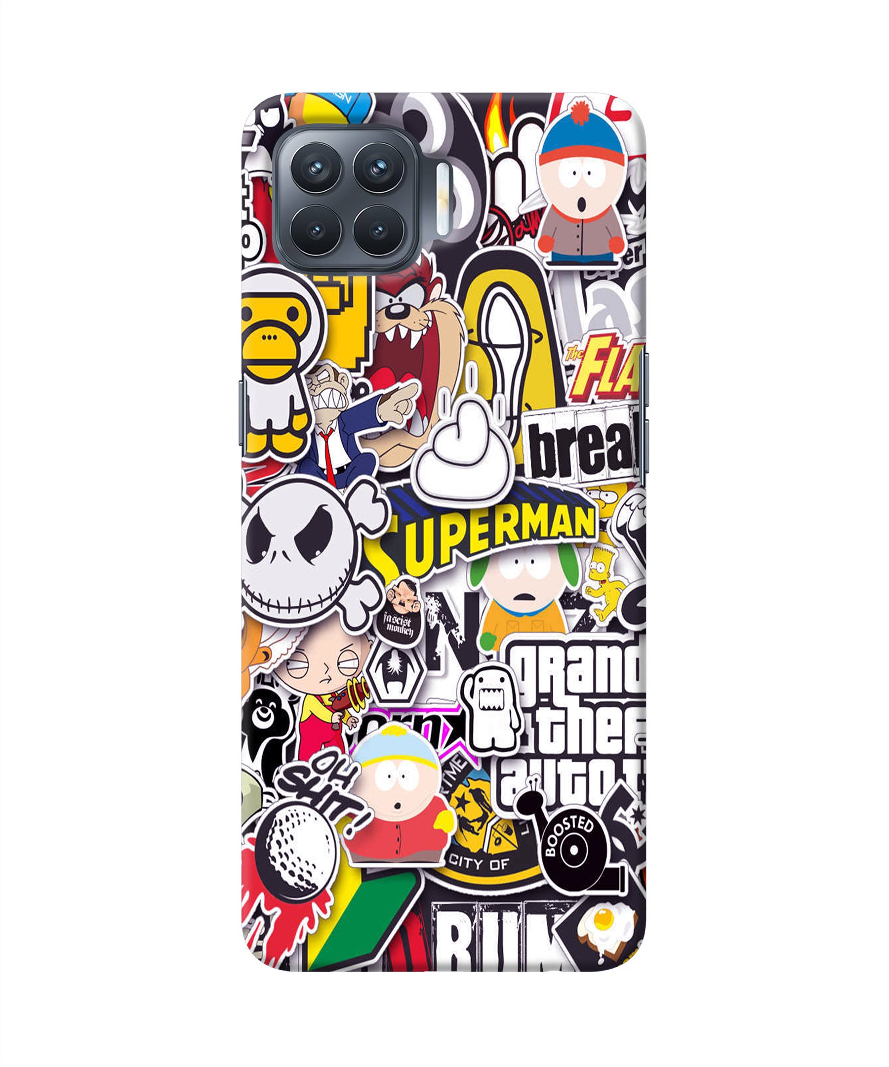 Sticker Bomb Oppo F17 Pro Back Cover