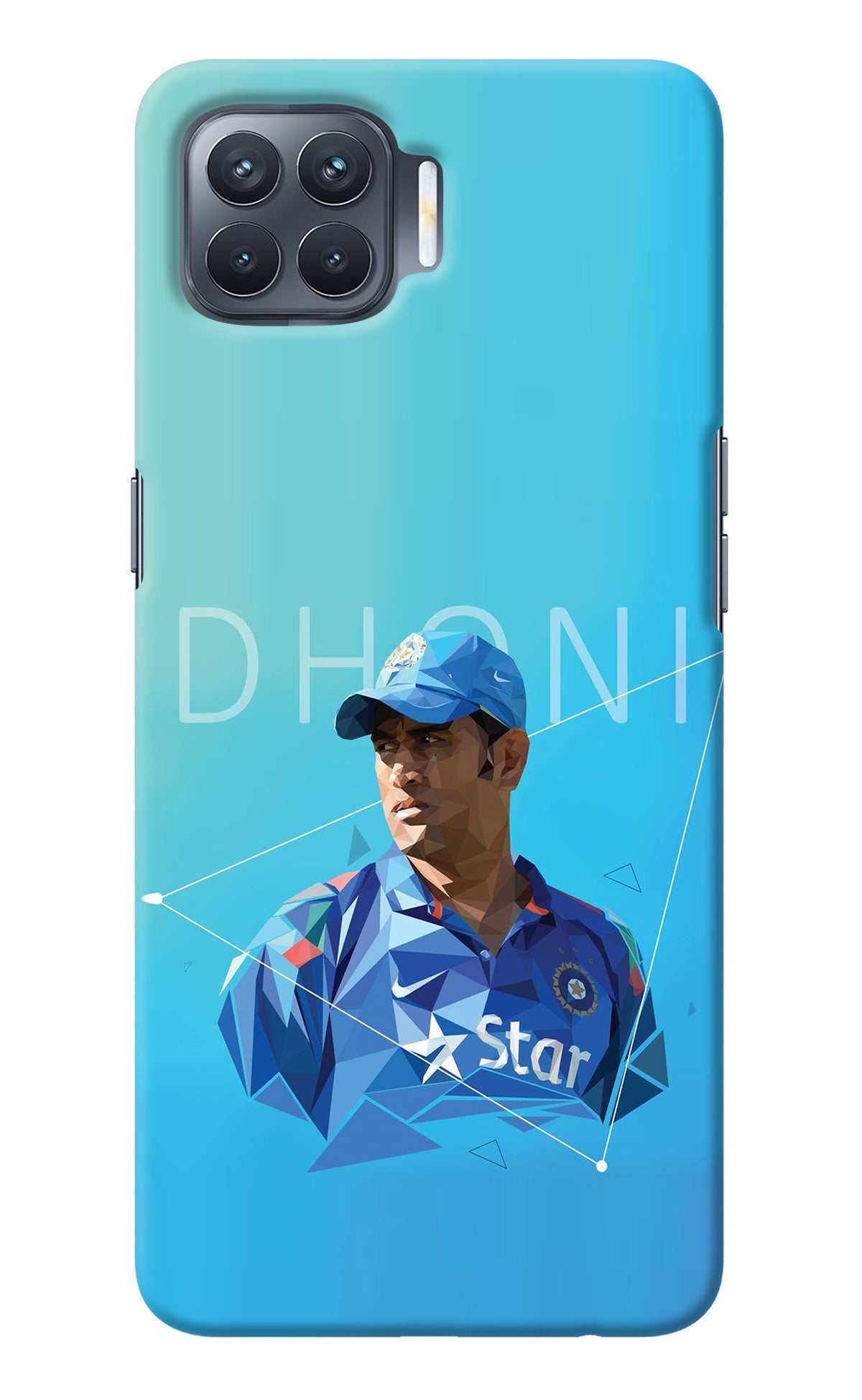 Dhoni Artwork Oppo F17 Pro Back Cover