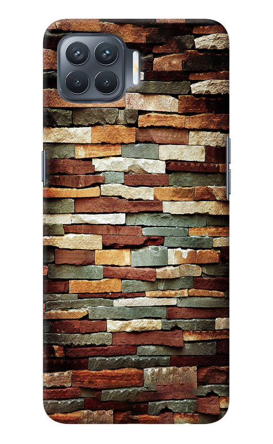 Bricks Pattern Oppo F17 Pro Back Cover