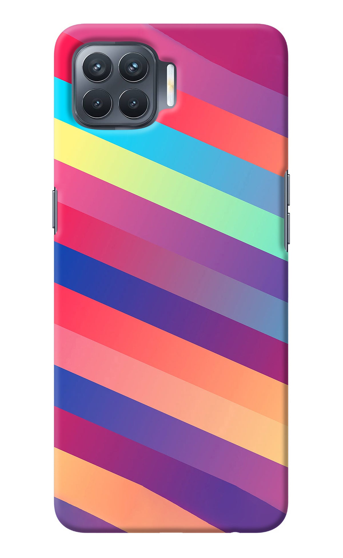 Stripes color Oppo F17 Pro Back Cover