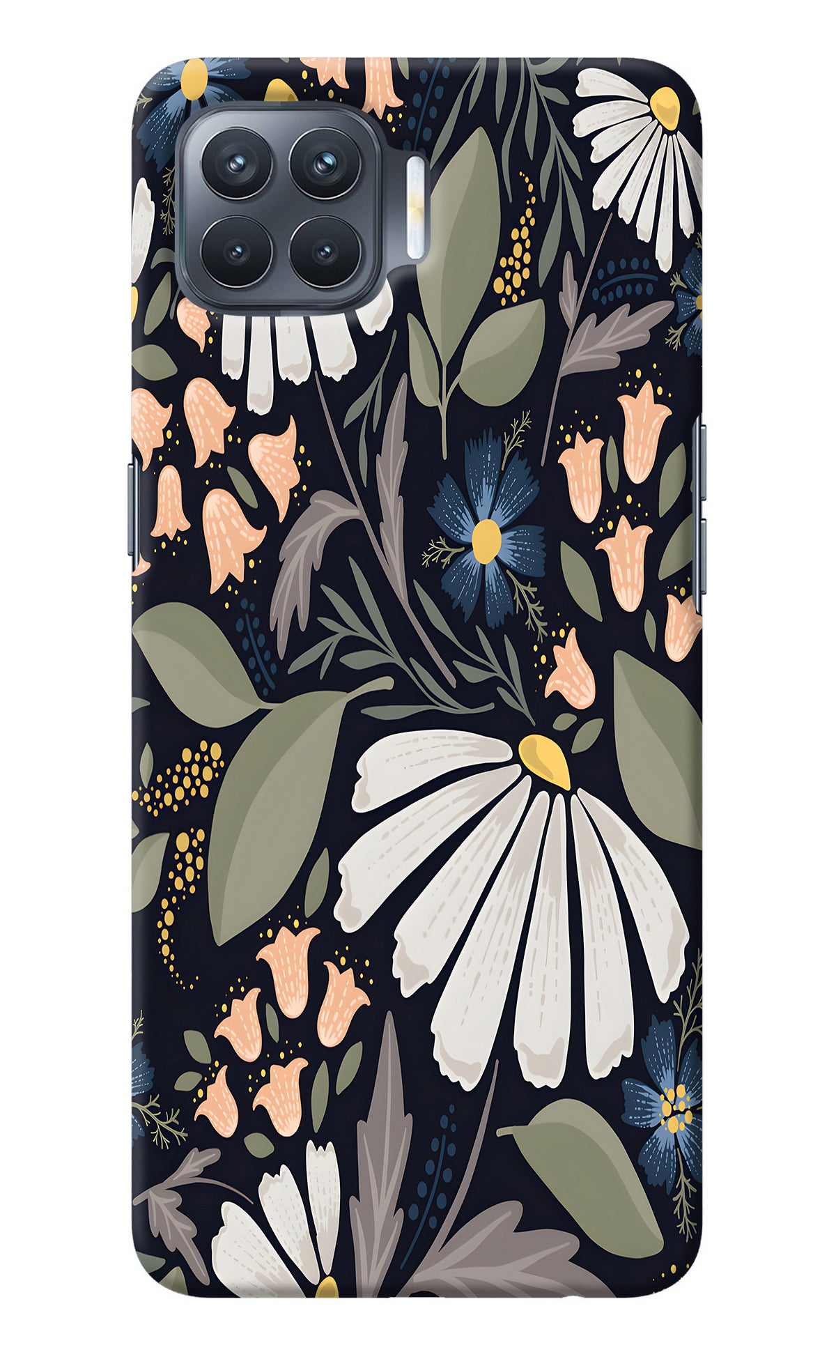 Flowers Art Oppo F17 Pro Back Cover