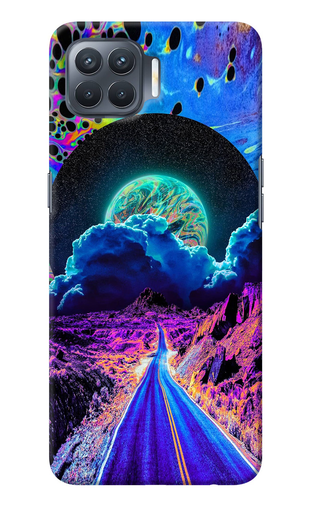 Psychedelic Painting Oppo F17 Pro Back Cover