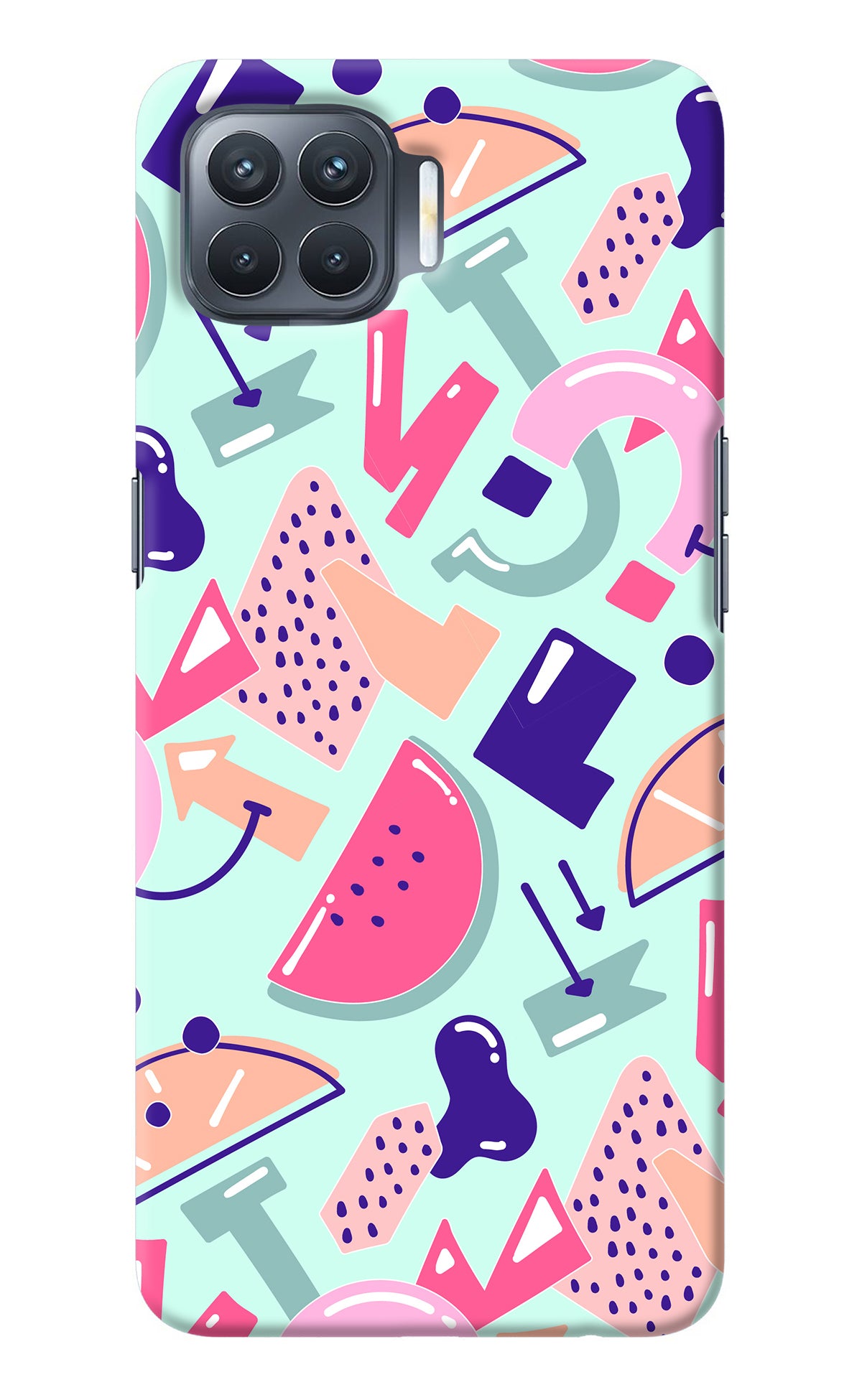 Doodle Pattern Oppo F17 Pro Back Cover