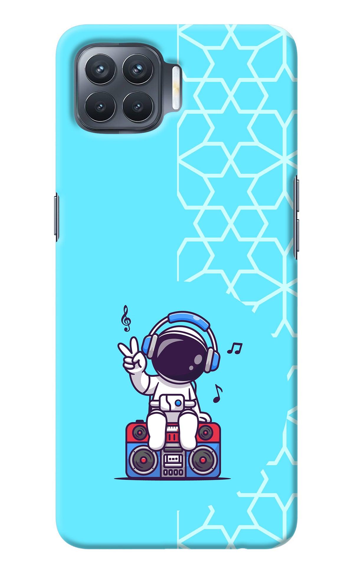 Cute Astronaut Chilling Oppo F17 Pro Back Cover