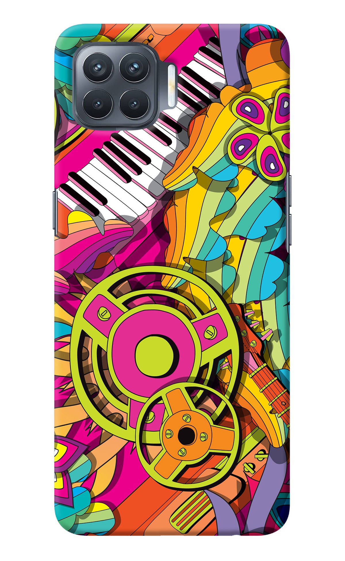 Music Doodle Oppo F17 Pro Back Cover