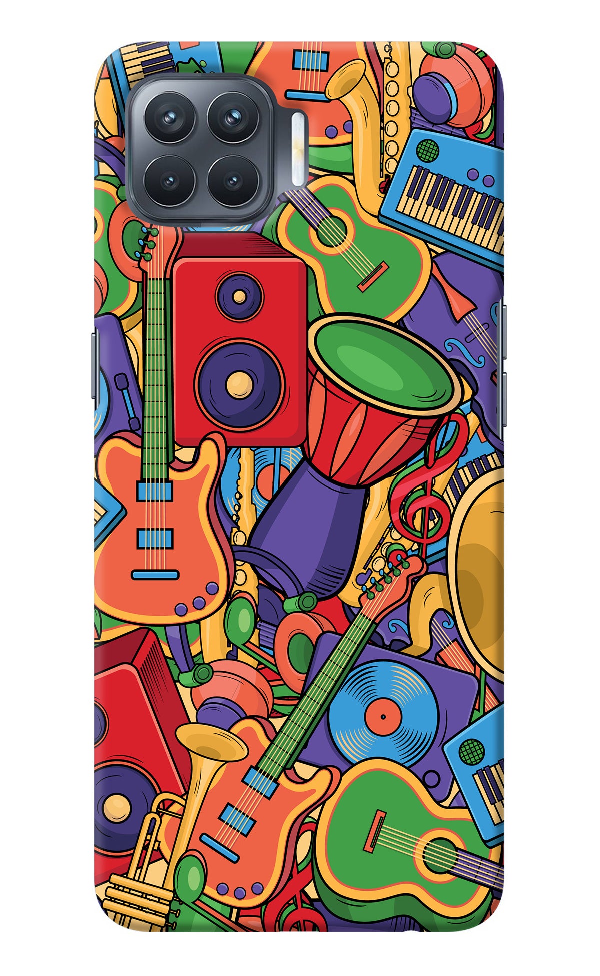 Music Instrument Doodle Oppo F17 Pro Back Cover