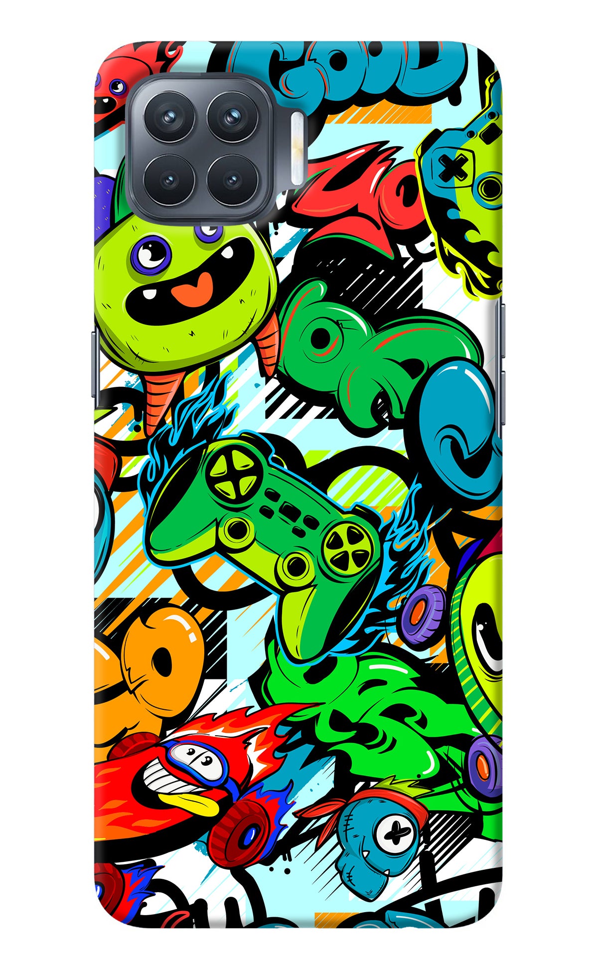 Game Doodle Oppo F17 Pro Back Cover
