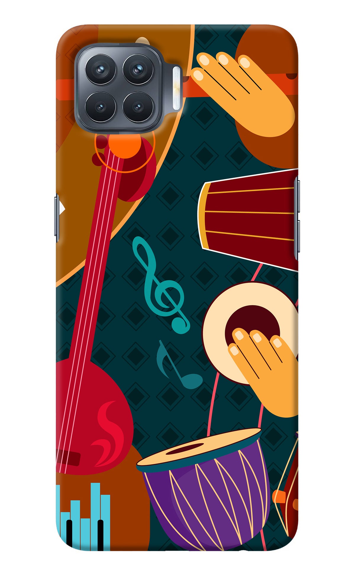 Music Instrument Oppo F17 Pro Back Cover