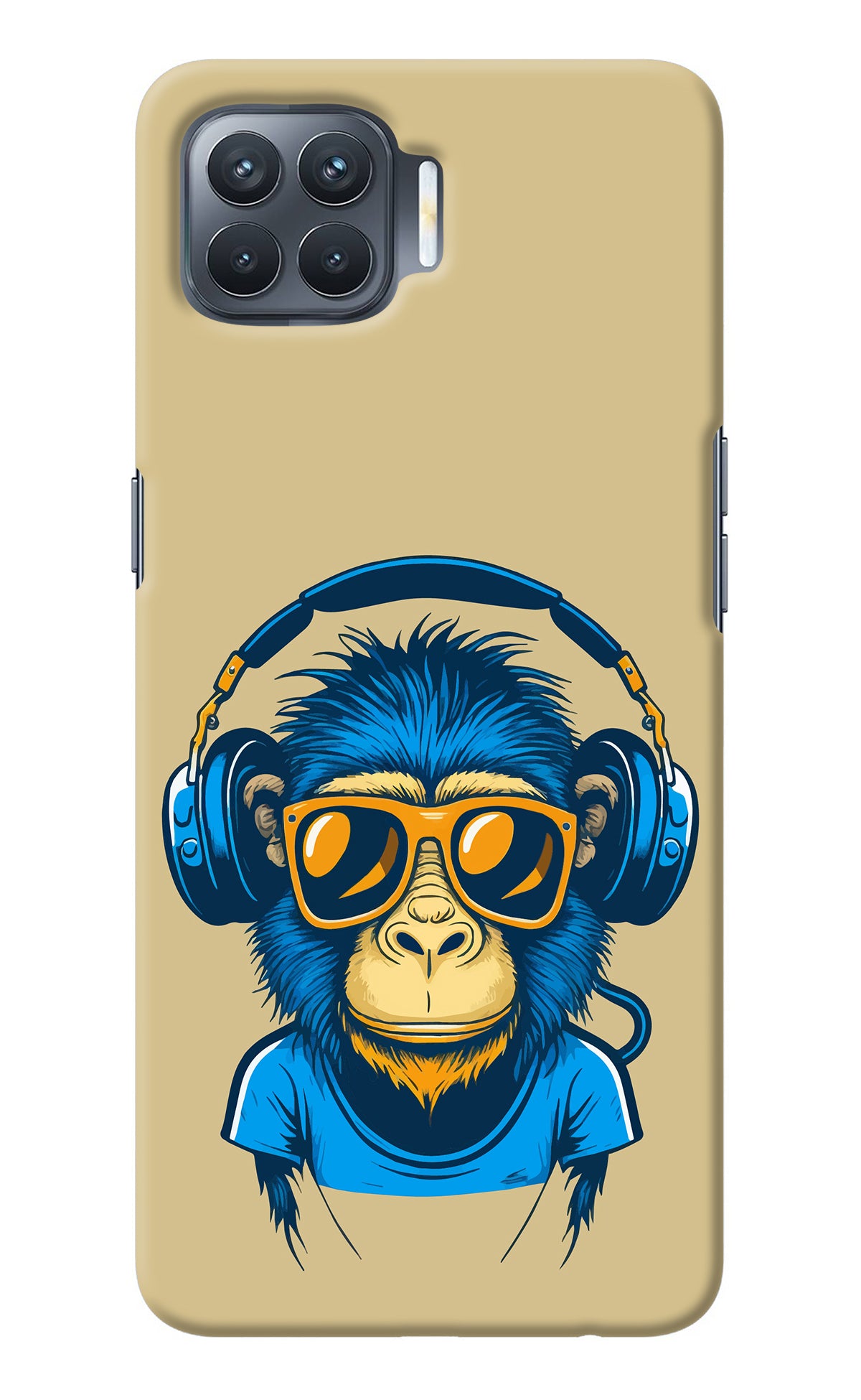 Monkey Headphone Oppo F17 Pro Back Cover