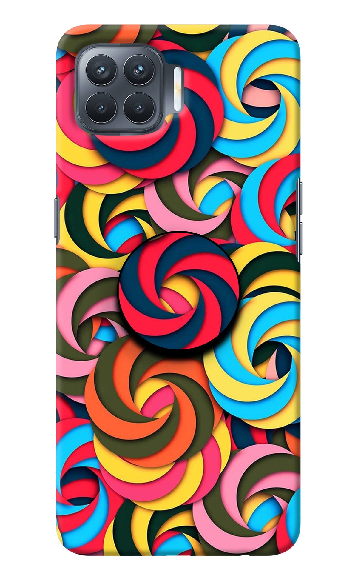 Spiral Pattern Oppo F17 Pro Pop Case