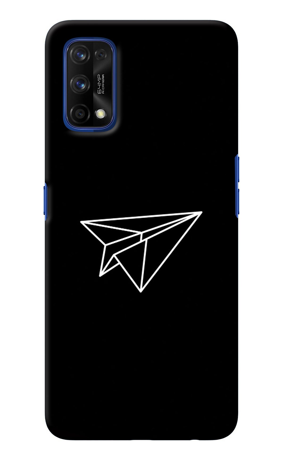 Paper Plane White Realme 7 Pro Back Cover