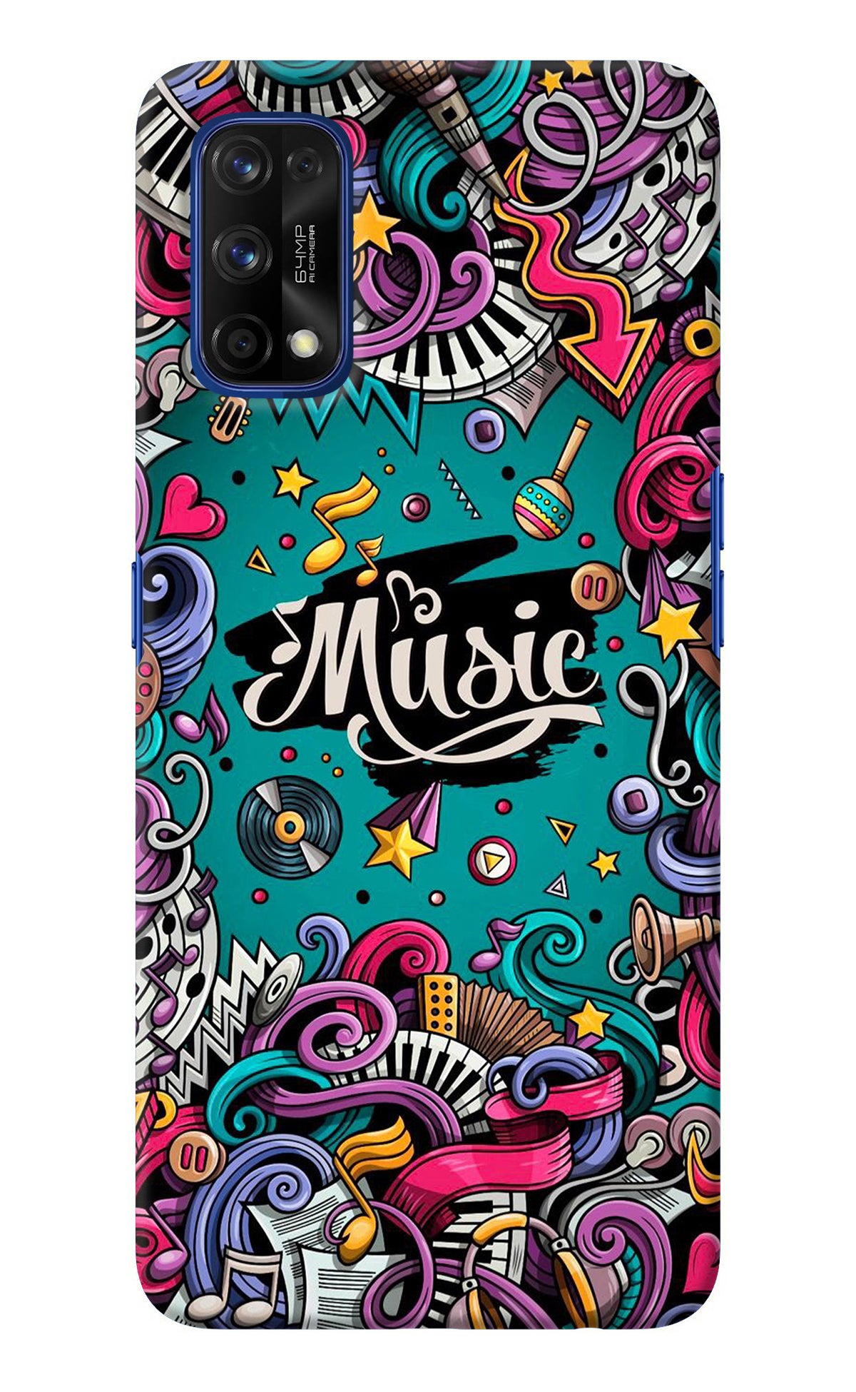 Music Graffiti Realme 7 Pro Back Cover