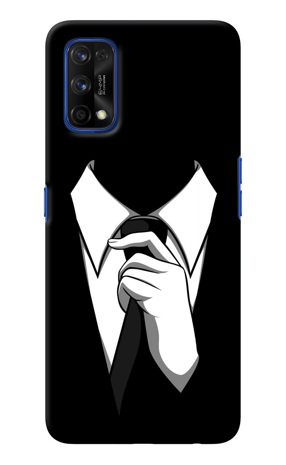 Black Tie Realme 7 Pro Back Cover