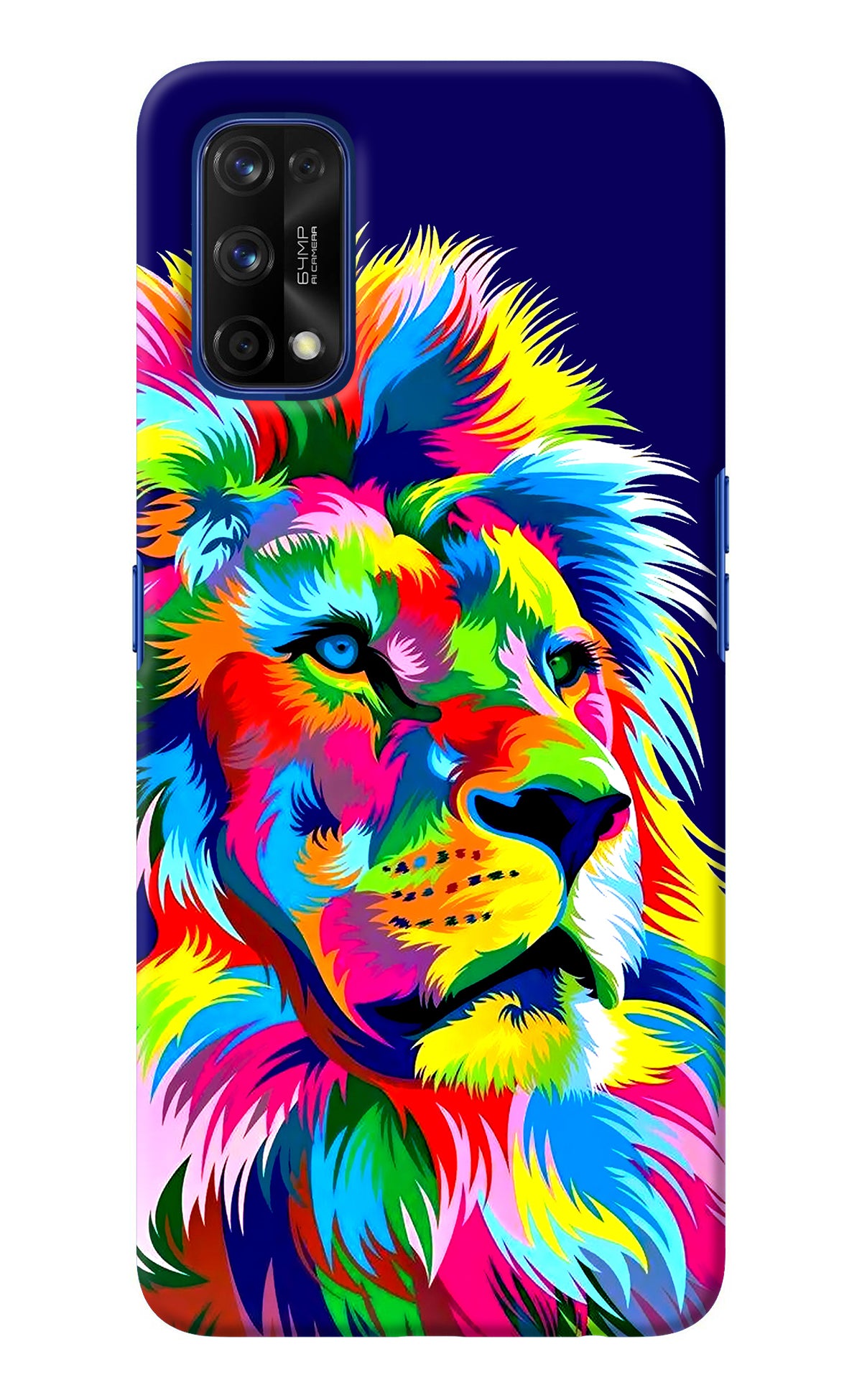 Vector Art Lion Realme 7 Pro Back Cover