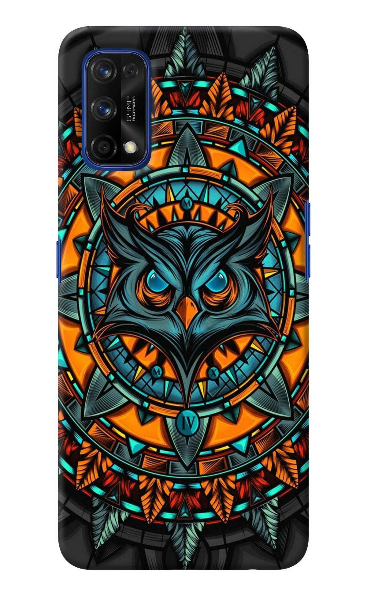 Angry Owl Art Realme 7 Pro Back Cover
