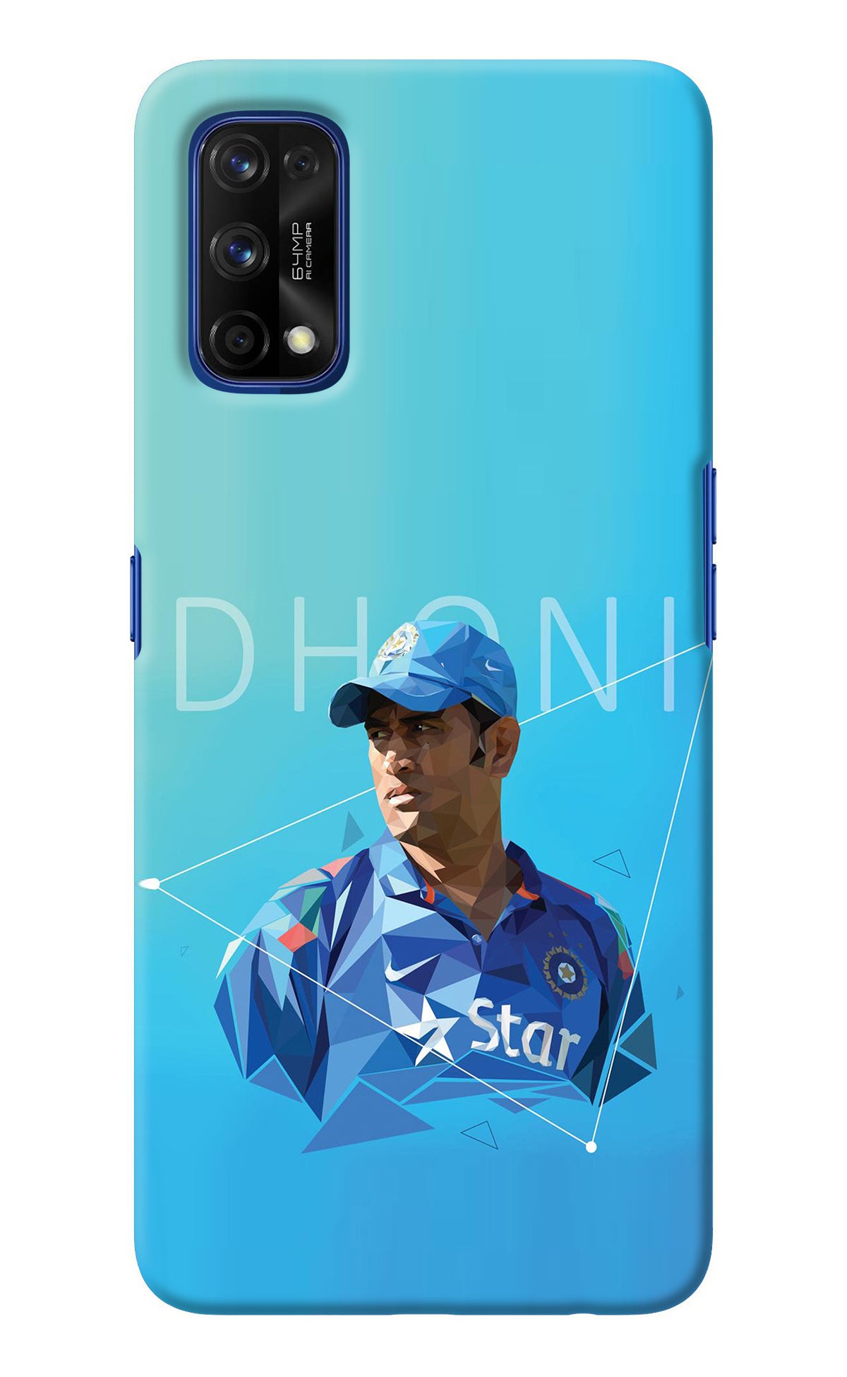 Dhoni Artwork Realme 7 Pro Back Cover