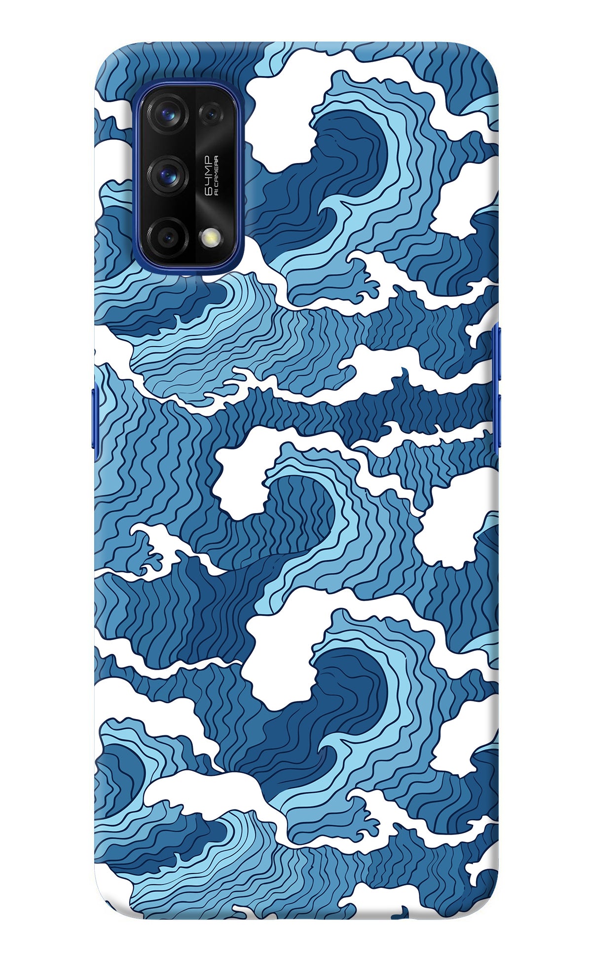 Blue Waves Realme 7 Pro Back Cover