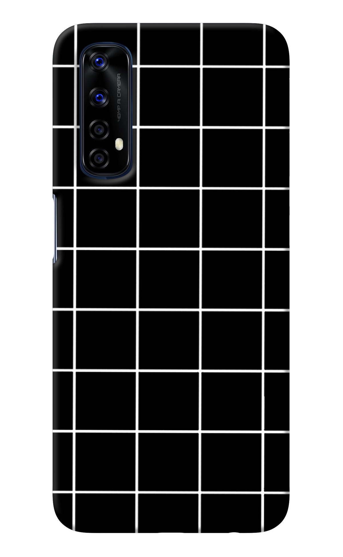 White Grid Realme 7/Narzo 20 Pro Back Cover