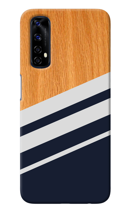 Blue and white wooden Realme 7/Narzo 20 Pro Back Cover