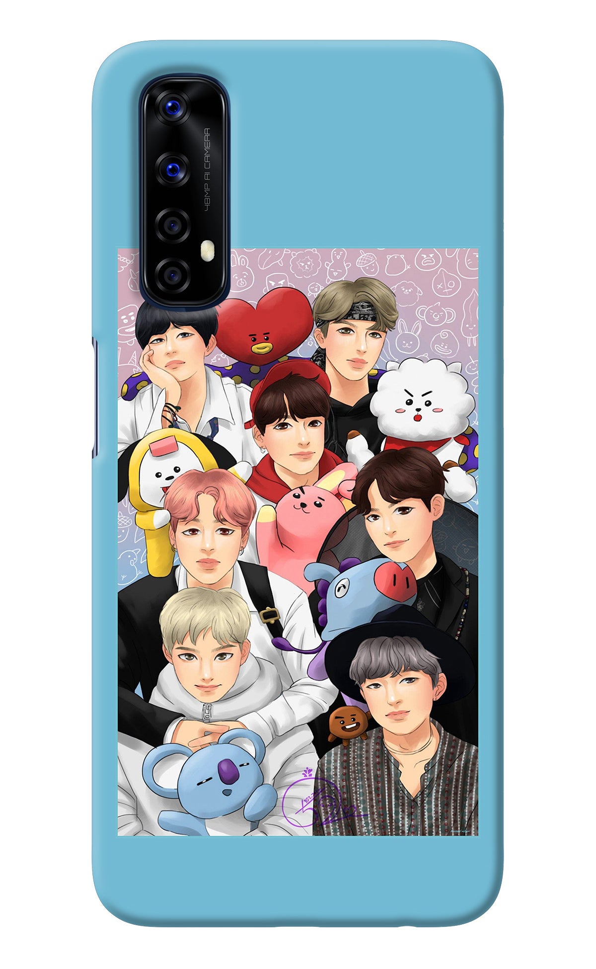 BTS with animals Realme 7/Narzo 20 Pro Back Cover