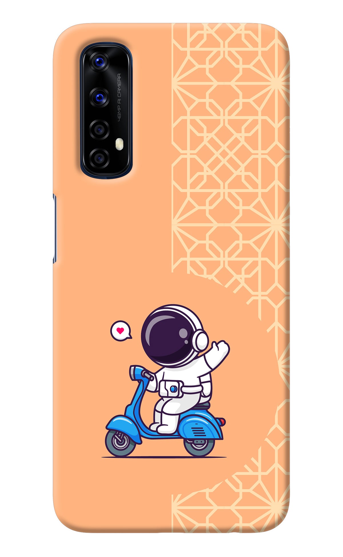 Cute Astronaut Riding Realme 7/Narzo 20 Pro Back Cover