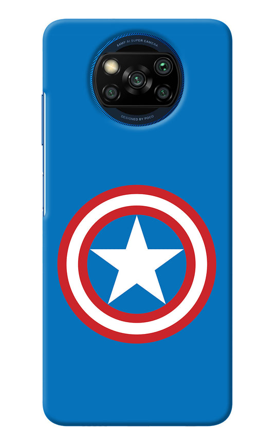 Captain America Logo Poco X3/X3 Pro Back Cover