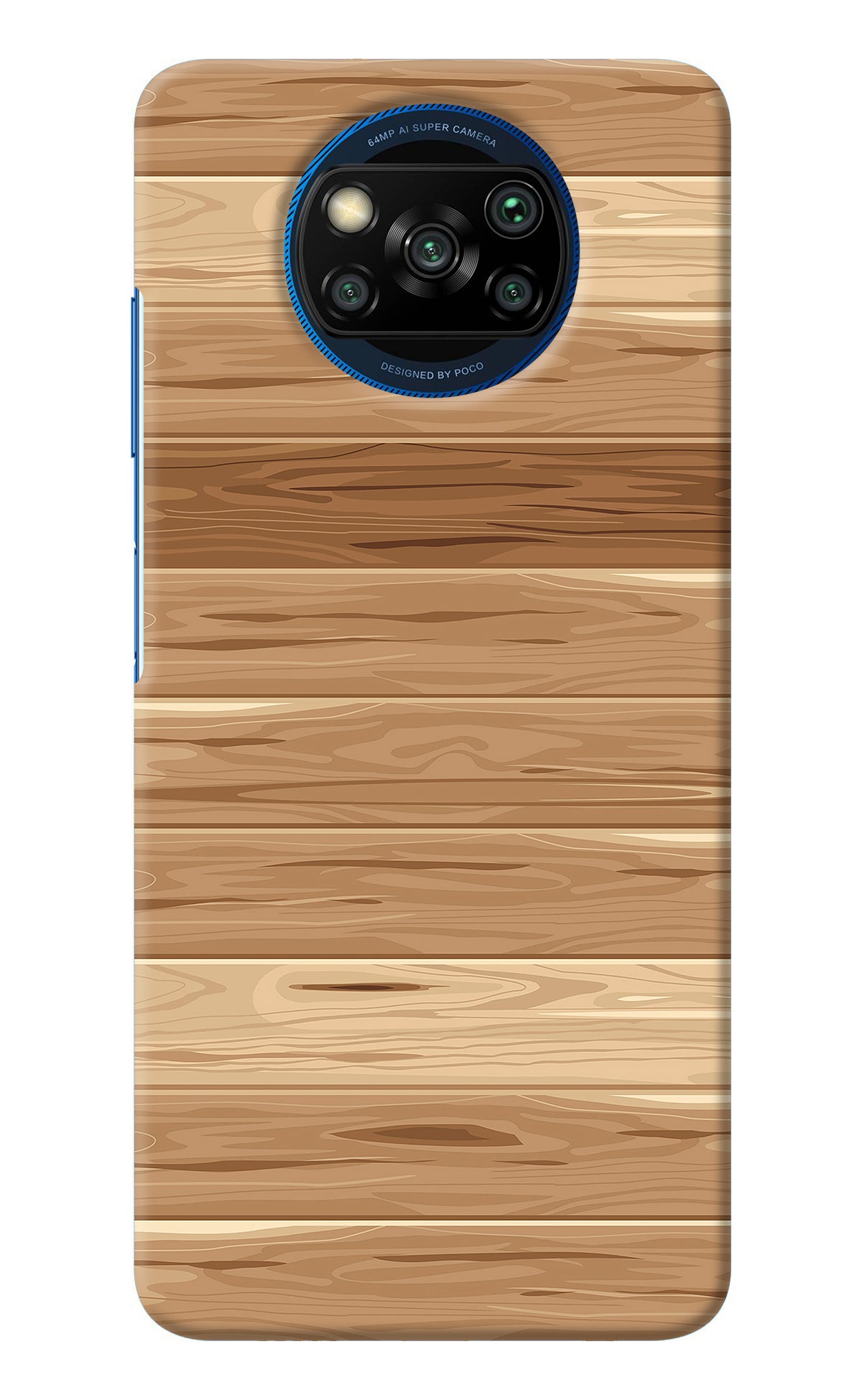 Wooden Vector Poco X3/X3 Pro Back Cover