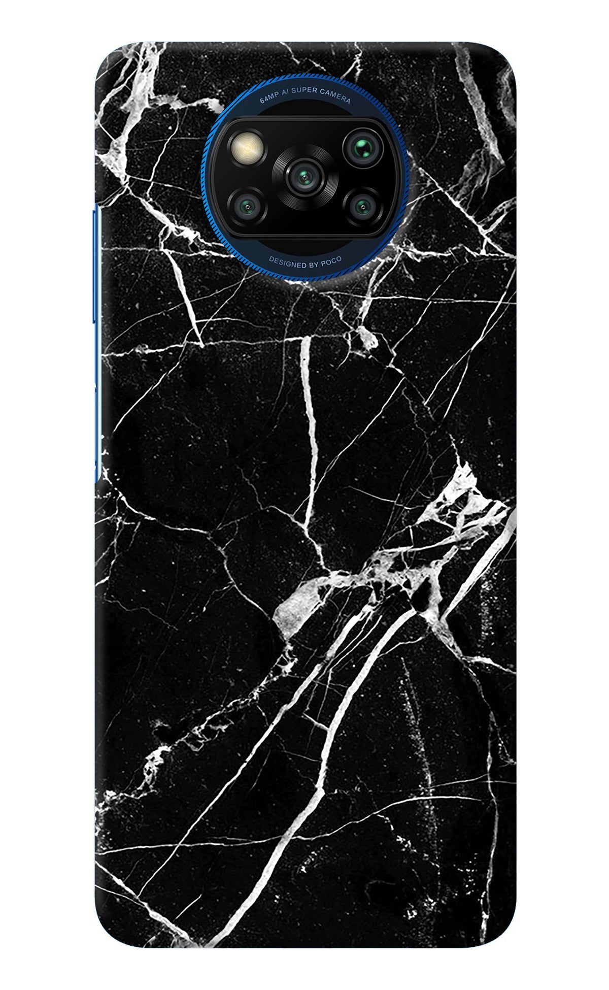 Black Marble Pattern Poco X3/X3 Pro Back Cover