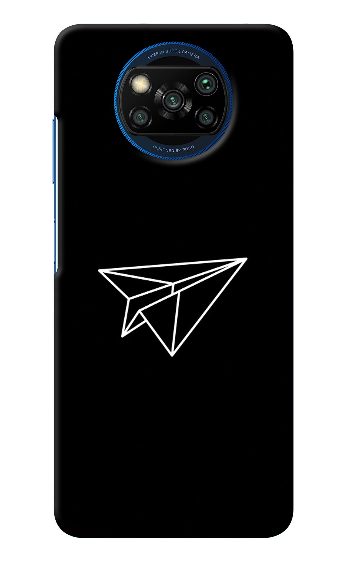 Paper Plane White Poco X3/X3 Pro Back Cover