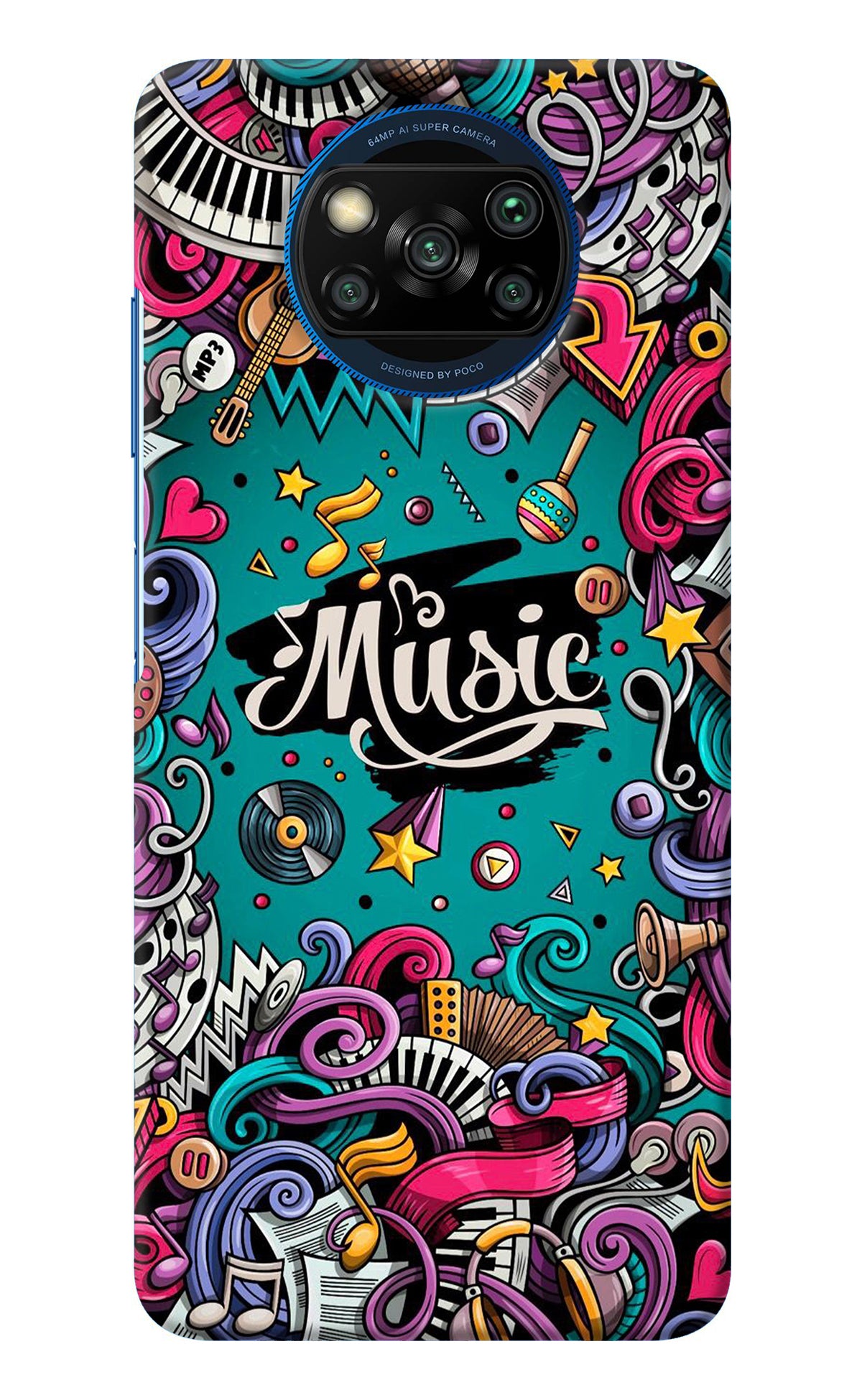 Music Graffiti Poco X3/X3 Pro Back Cover