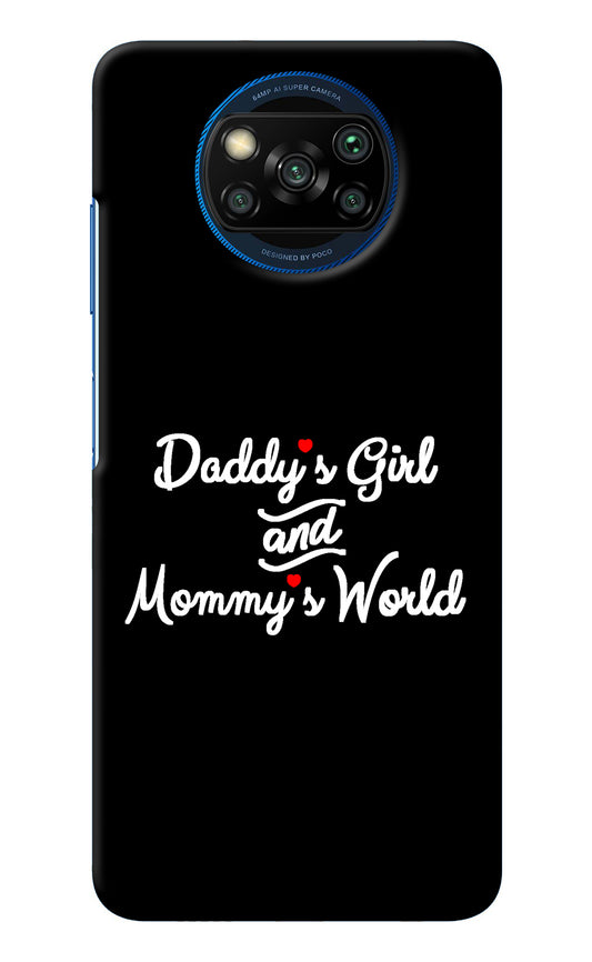 Daddy's Girl and Mommy's World Poco X3/X3 Pro Back Cover