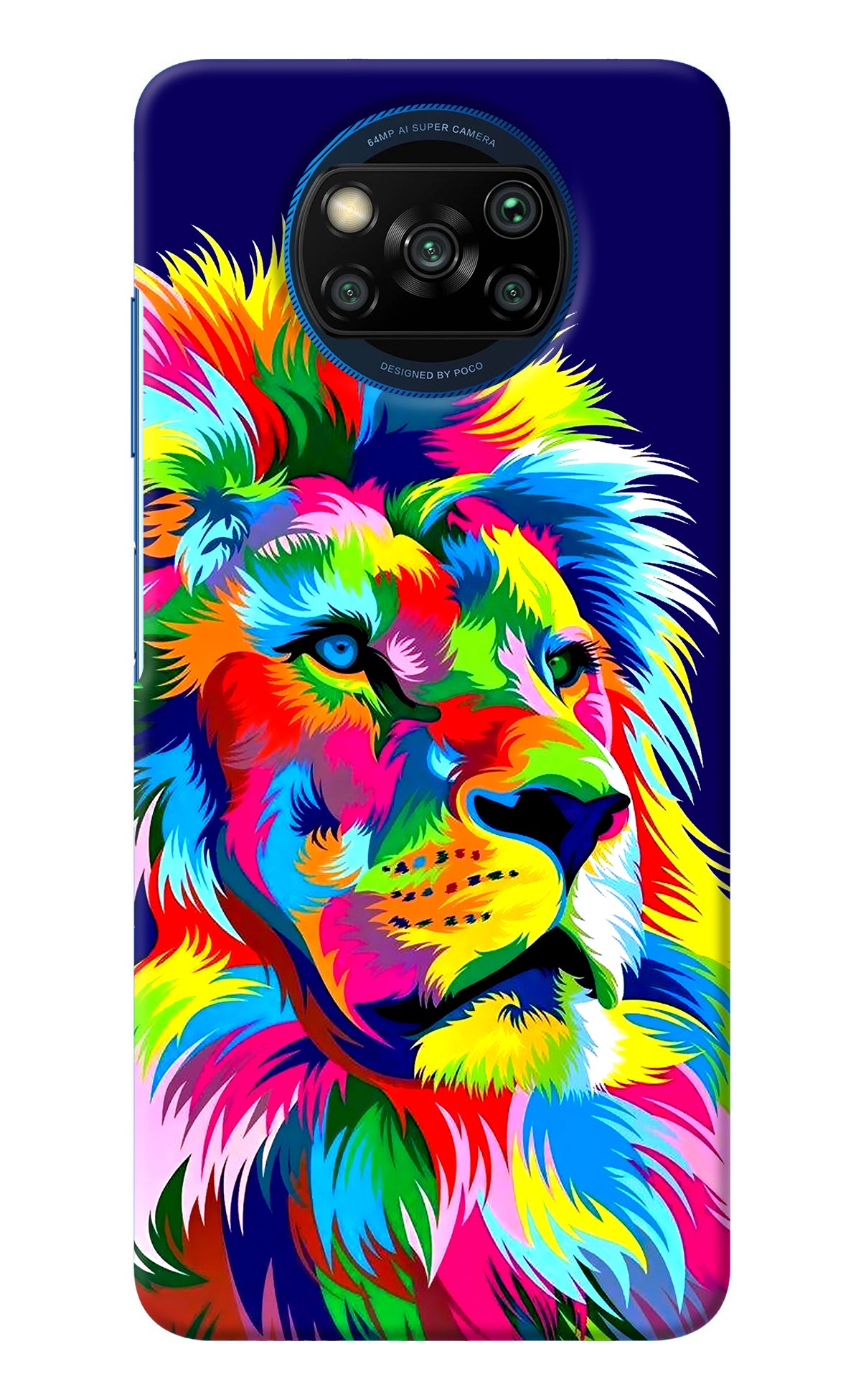 Vector Art Lion Poco X3/X3 Pro Back Cover