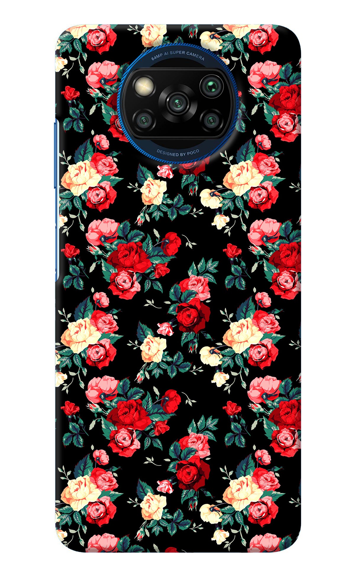 Rose Pattern Poco X3/X3 Pro Back Cover