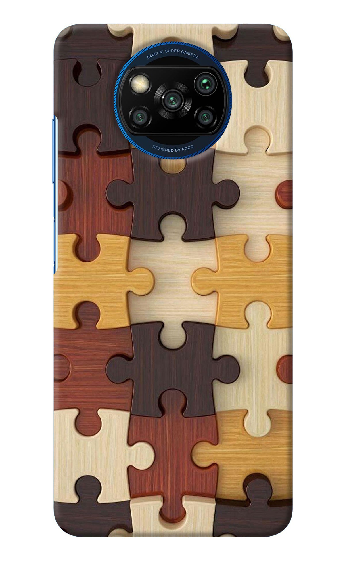 Wooden Puzzle Poco X3/X3 Pro Back Cover