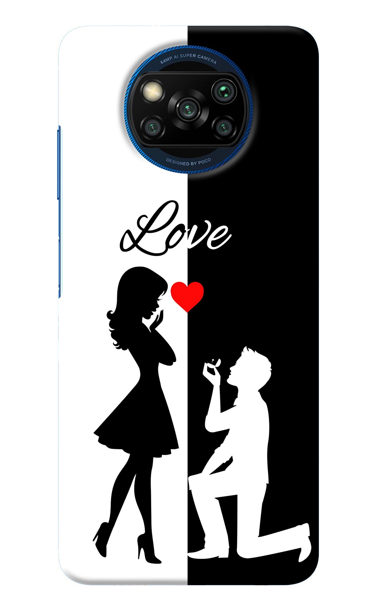 Love Propose Black And White Poco X3/X3 Pro Back Cover