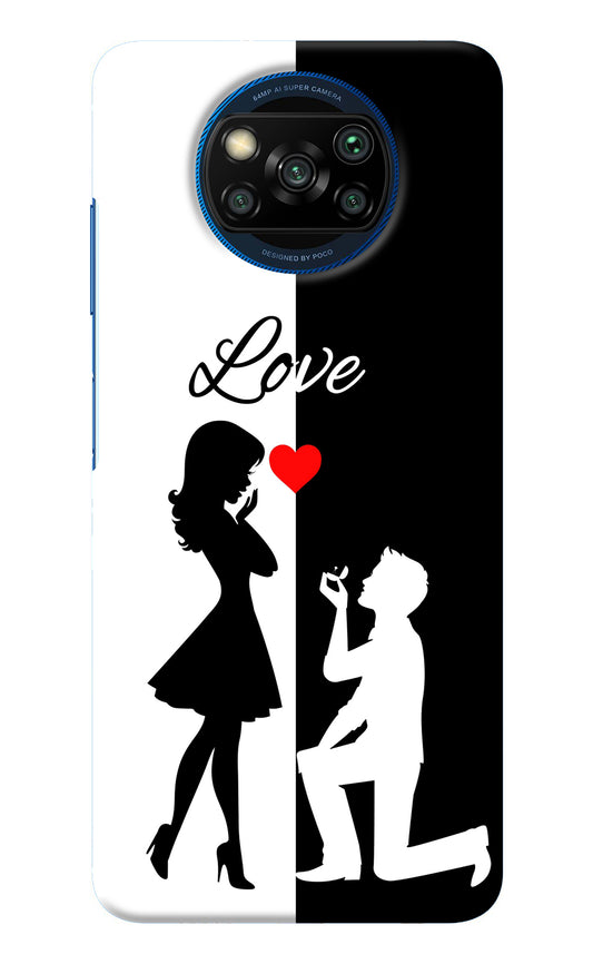 Love Propose Black And White Poco X3/X3 Pro Back Cover