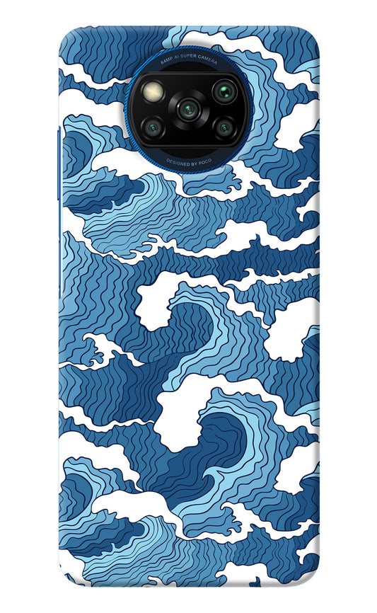 Blue Waves Poco X3/X3 Pro Back Cover
