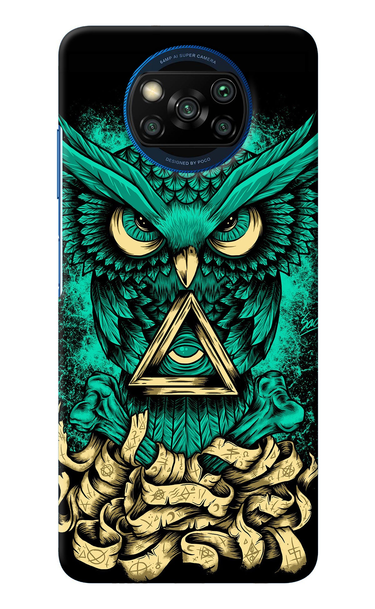 Green Owl Poco X3/X3 Pro Back Cover