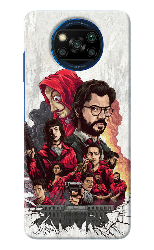 Money Heist Artwork Poco X3/X3 Pro Back Cover