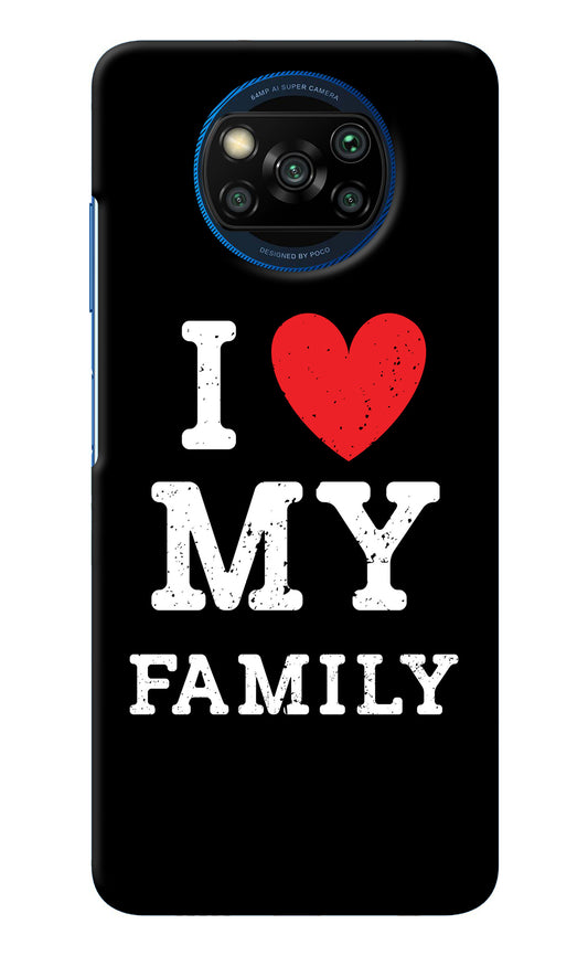 I Love My Family Poco X3/X3 Pro Back Cover