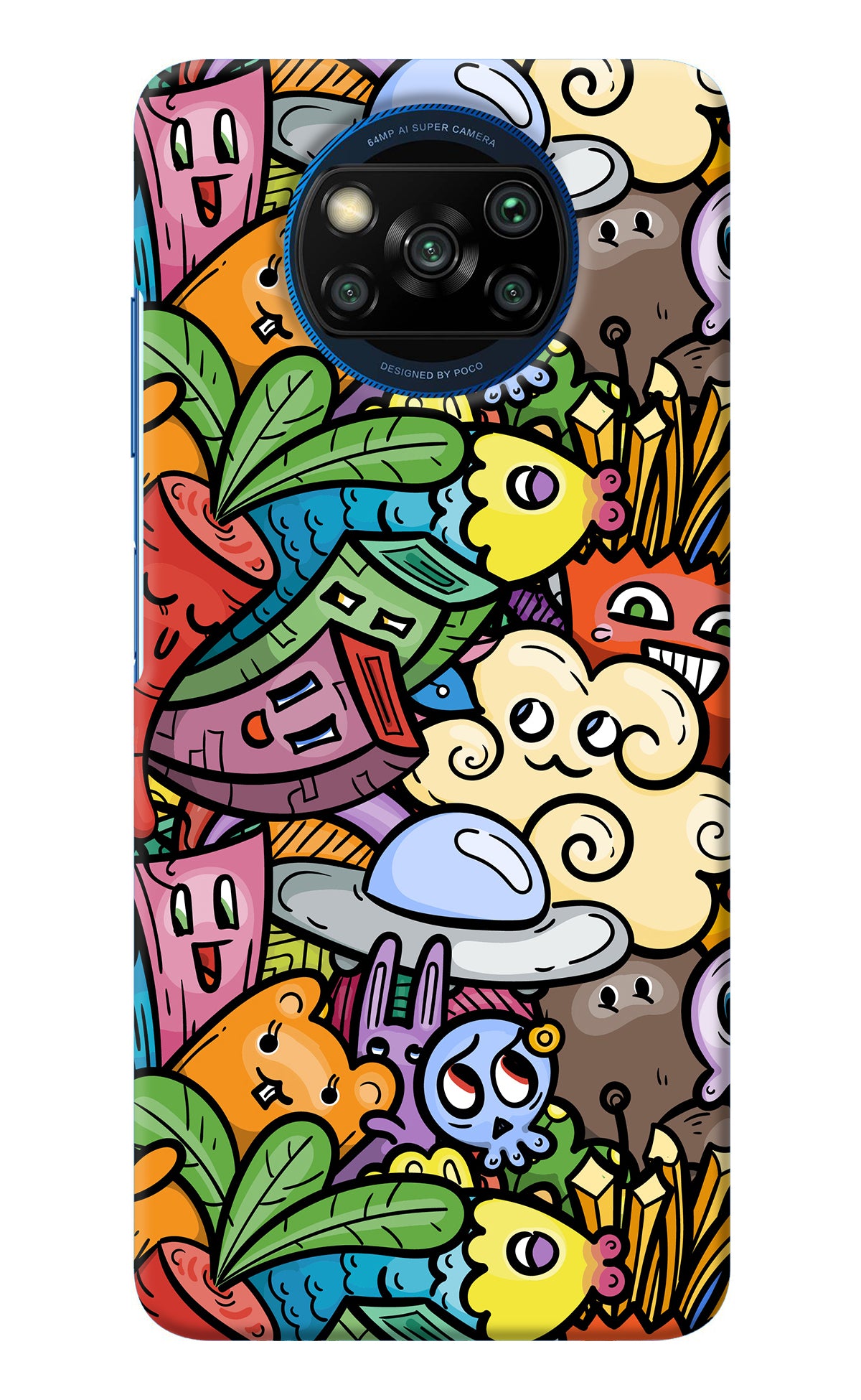 Veggie Doodle Poco X3/X3 Pro Back Cover