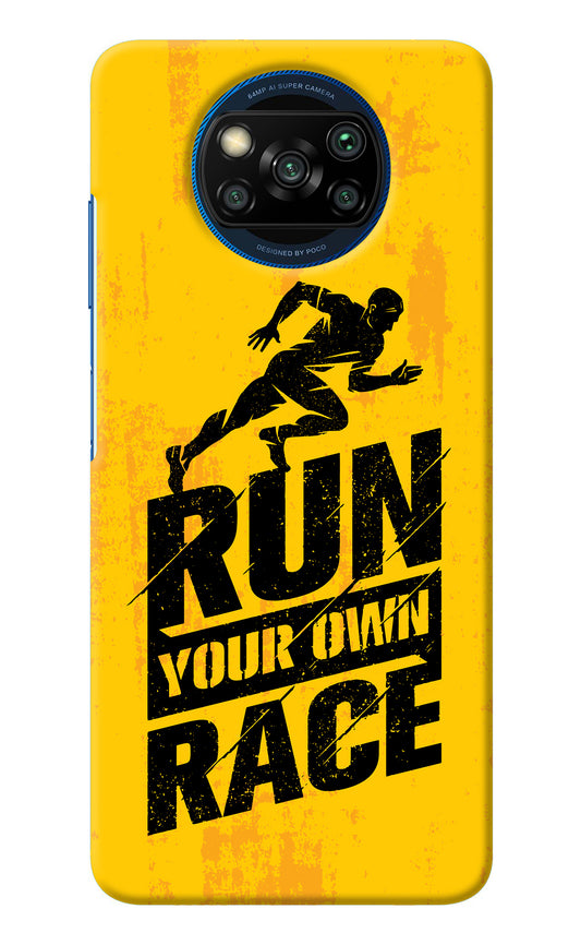 Run Your Own Race Poco X3/X3 Pro Back Cover