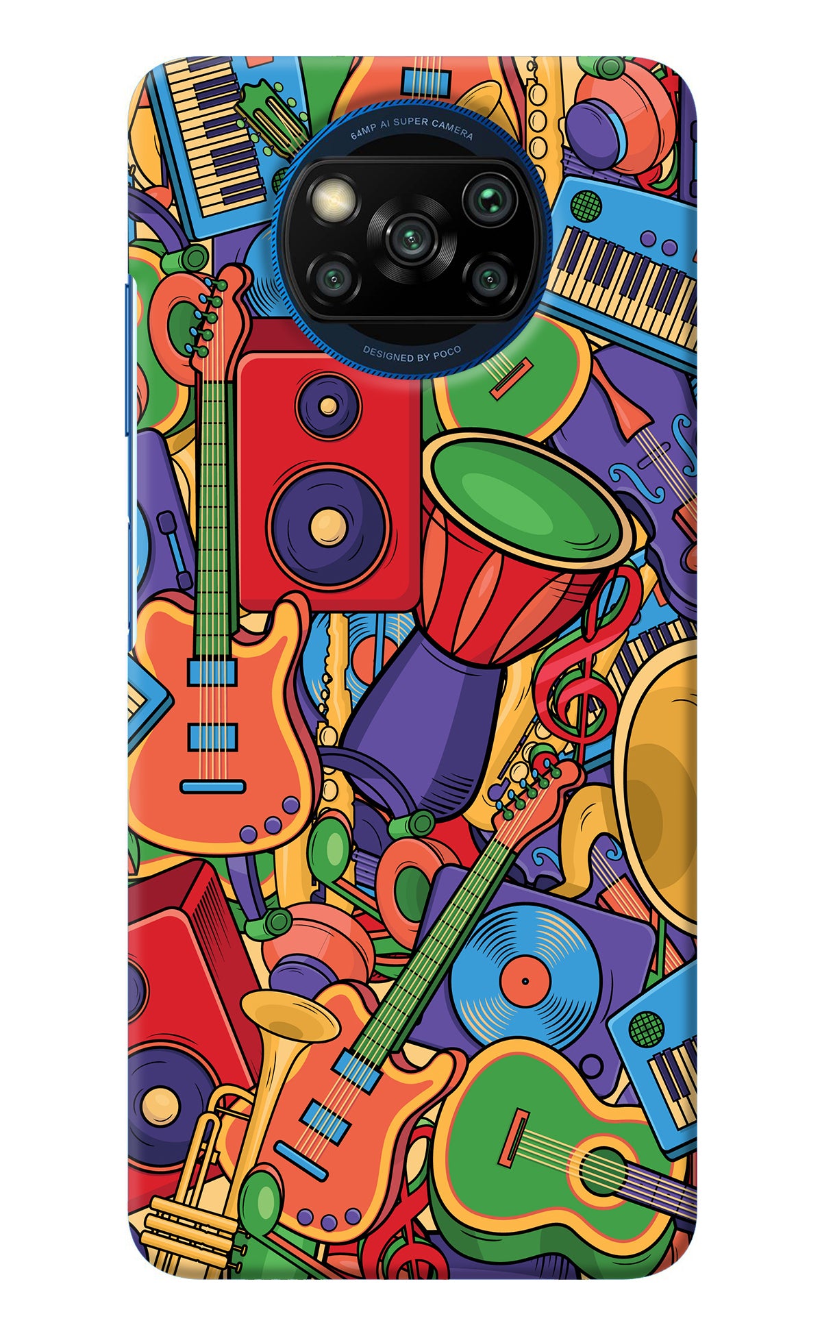 Music Instrument Doodle Poco X3/X3 Pro Back Cover